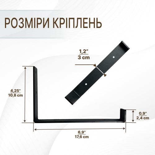 Комплект настінних полиць Loft 60х16,8х2,9 см